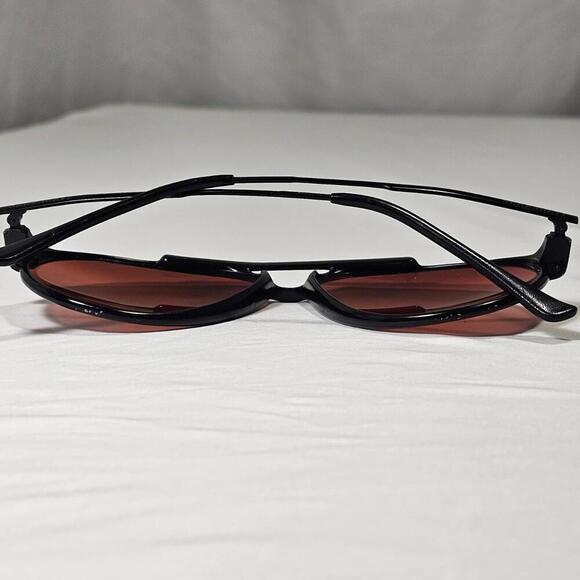 Vintage Serengeti 5284L Matte Black Aviator Sunglasses Rose Lens Japan Frames - Picture 13 of 15